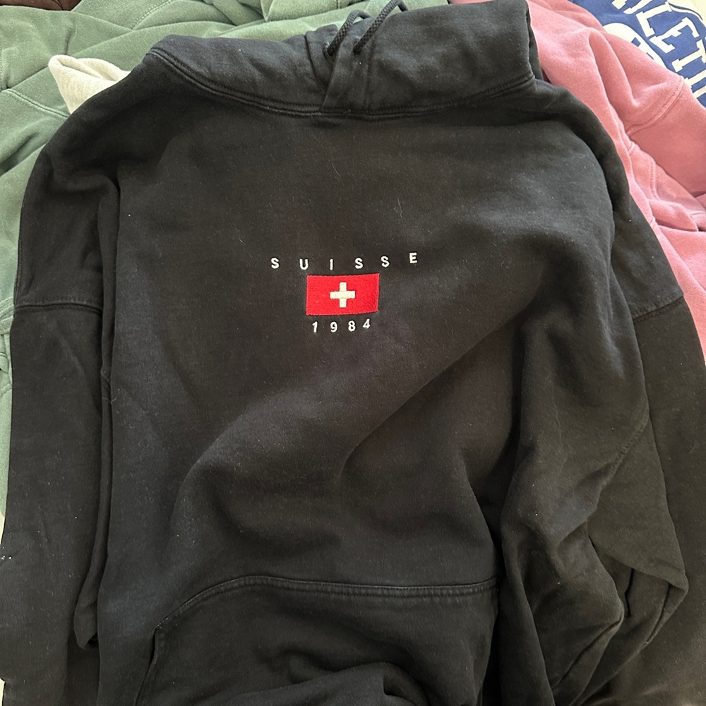 Black Suisse 1984 Hoodie brandy Melville